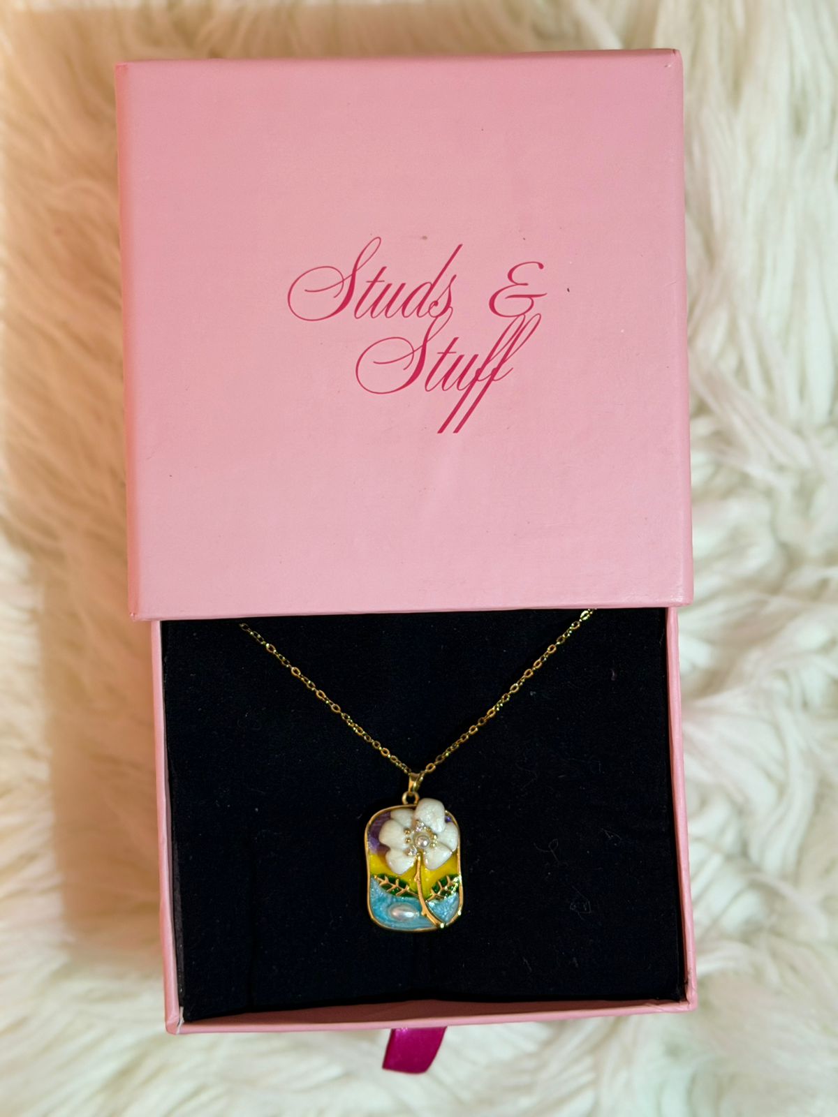 White Flower Pendant