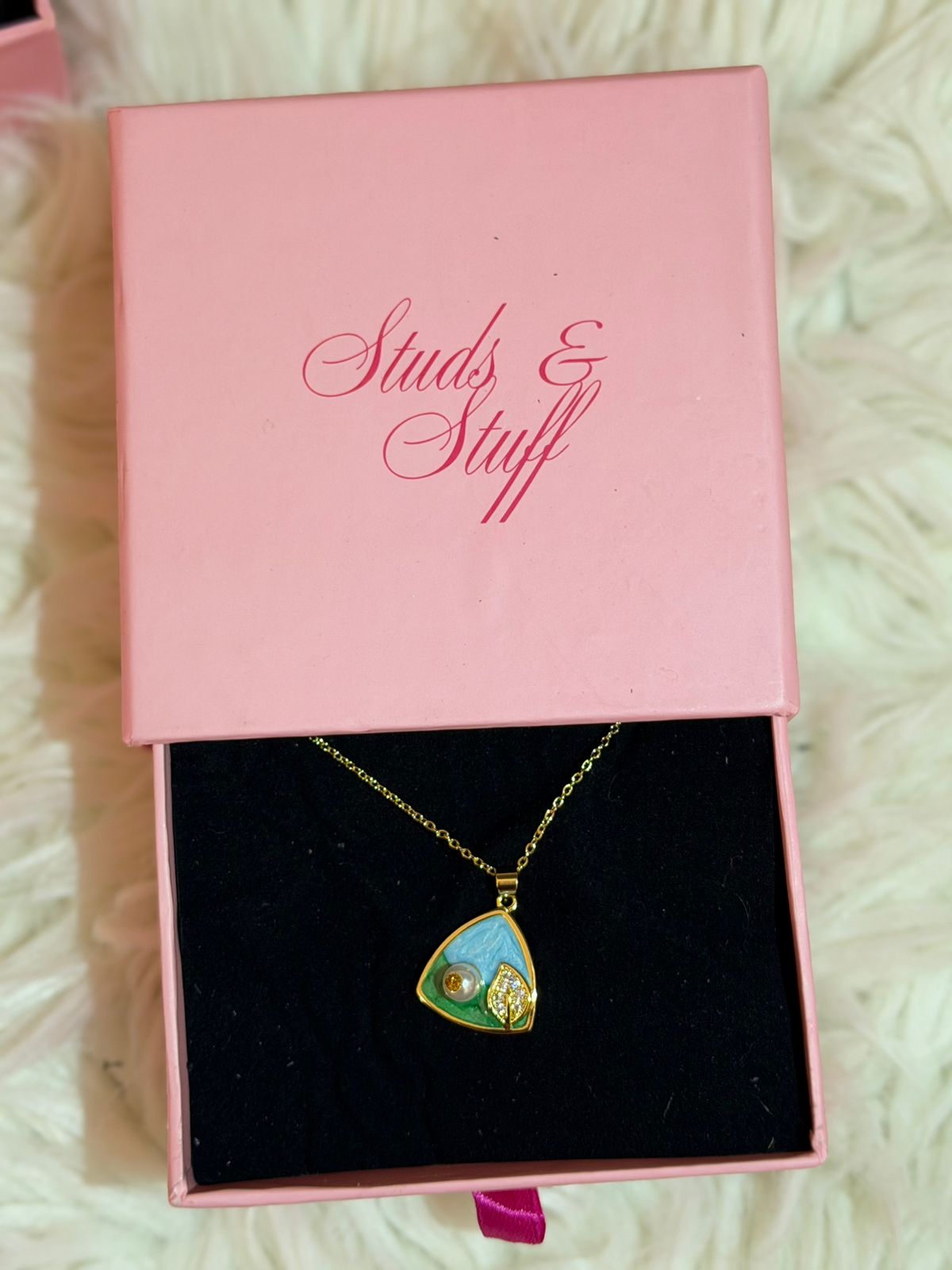 Pearl Triangle Pendant